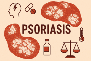Image déclencheurs du psoriasis plaques stress médicaments