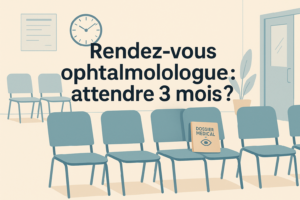 Délais d'attente ophtalmologue salle d'attente horloge