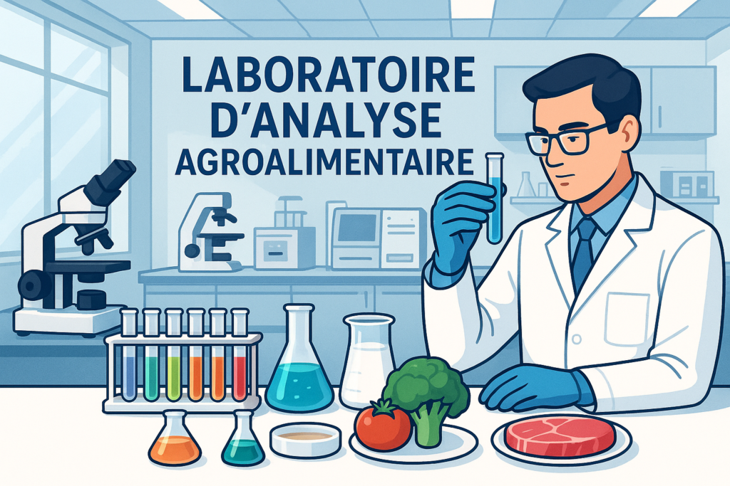 laboratoire d'analyse agroalimentaire moderne avec équipements