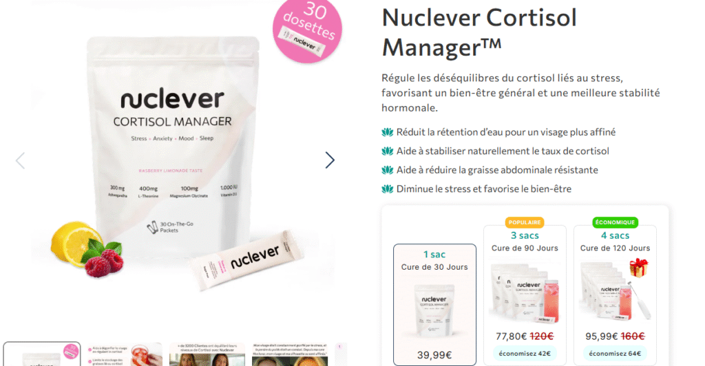 Nuclever cortisol témoignages clients