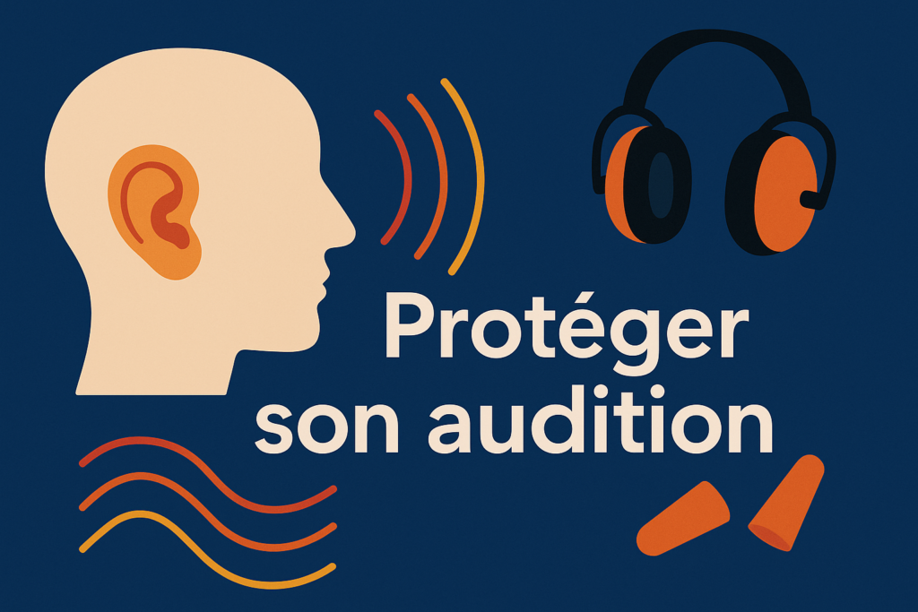 Illustration des causes de dégradation de l’audition et de la protection de l’oreille