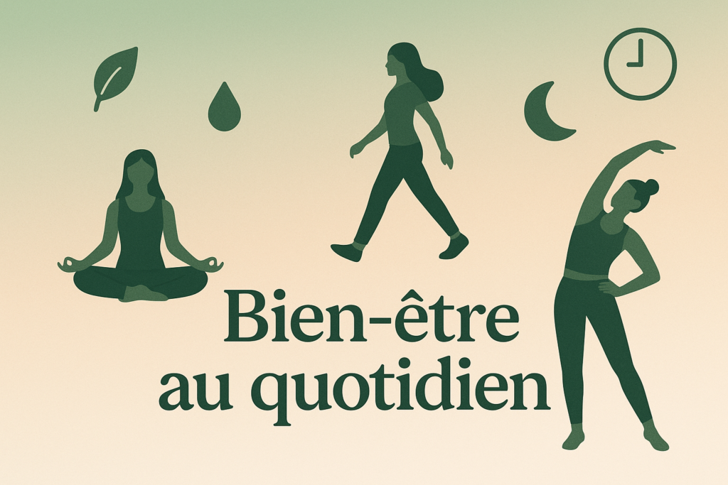 Illustration habitudes bien-être quotidiennes santé féminine