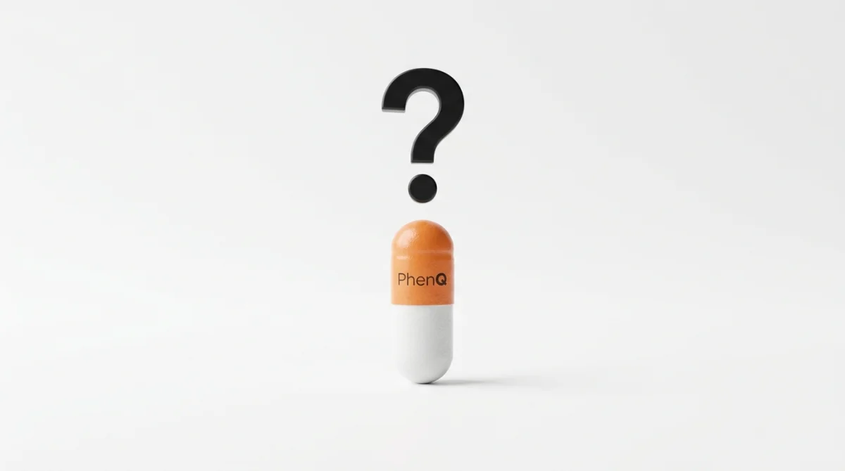 Pilule PhenQ avec point d'interrogation, doute sur son interdiction en France